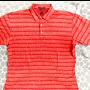 Tiger Woods XL Polo Festive Holiday Red Shirt